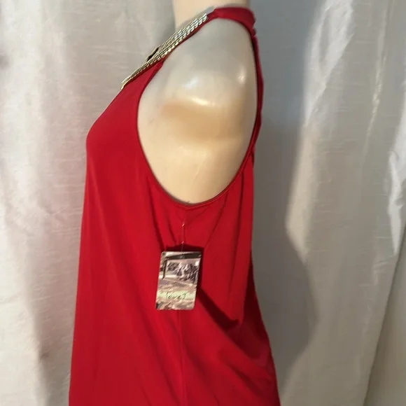 love J Red Sleeveless Blouse Size Large - Picture 3 of 5